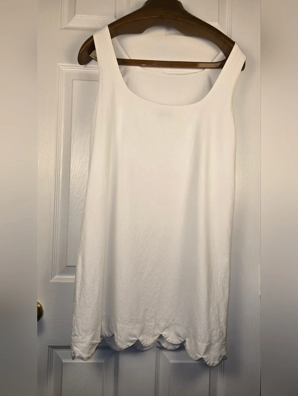 kate spade White Scallop-Hem Midi Dress Resortwear Cruisewear‎ Coastal